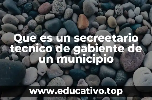 Que es un secreetario tecnico de gabiente de un municipio