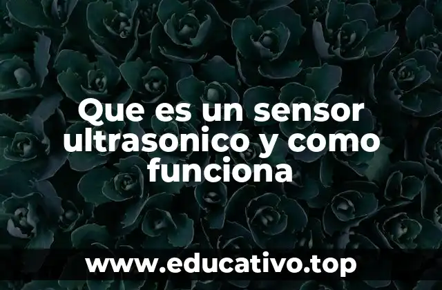 Que es un sensor ultrasonico y como funciona