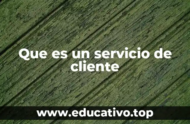 Que es un servicio de cliente