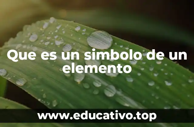 Que es un simbolo de un elemento