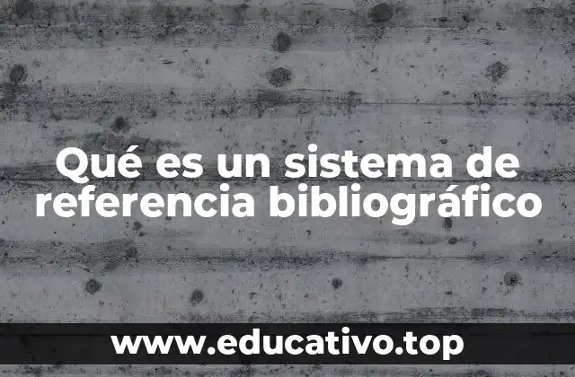 Qué es un sistema de referencia bibliográfico