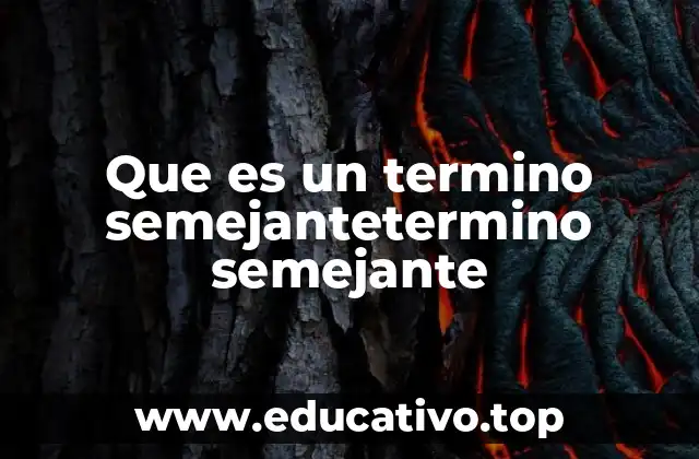 Que es un termino semejantetermino semejante
