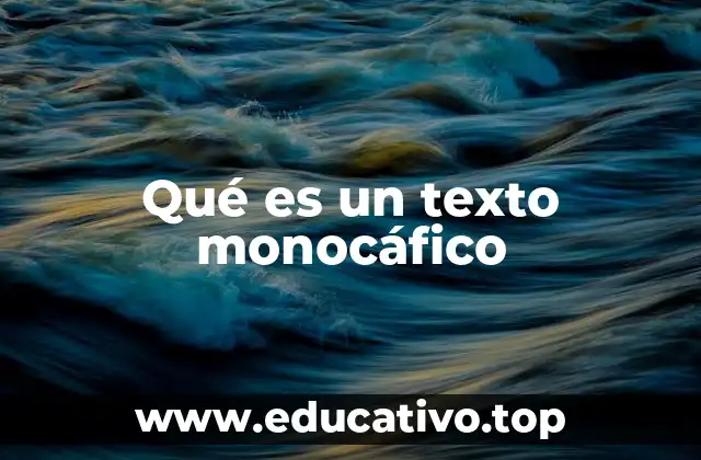 El enfoque de los textos monocáficos en la comunicación