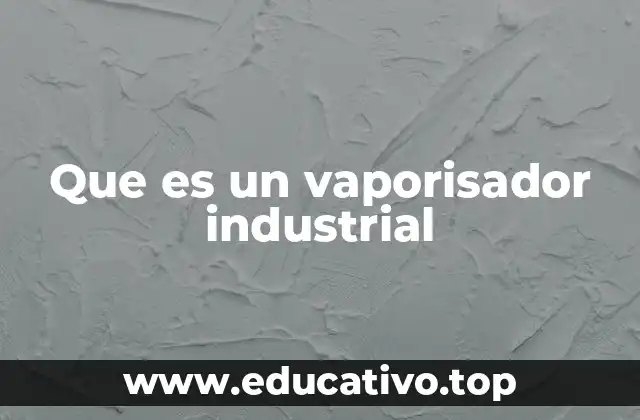 Que es un vaporisador industrial