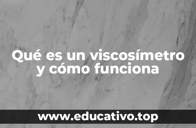 Qué es un viscosímetro y cómo funciona