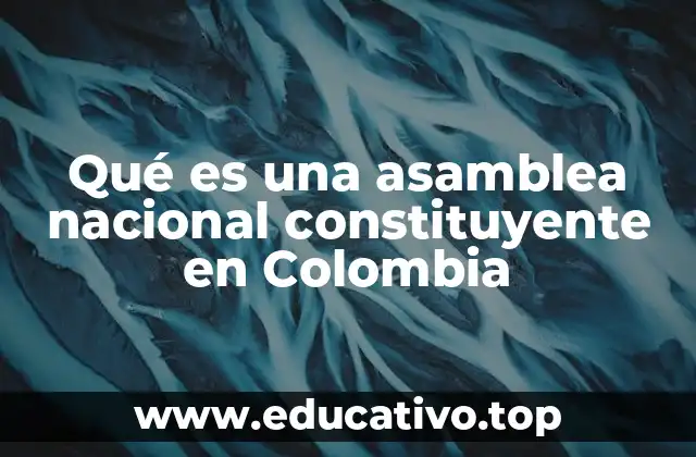Qué es una asamblea nacional constituyente en Colombia