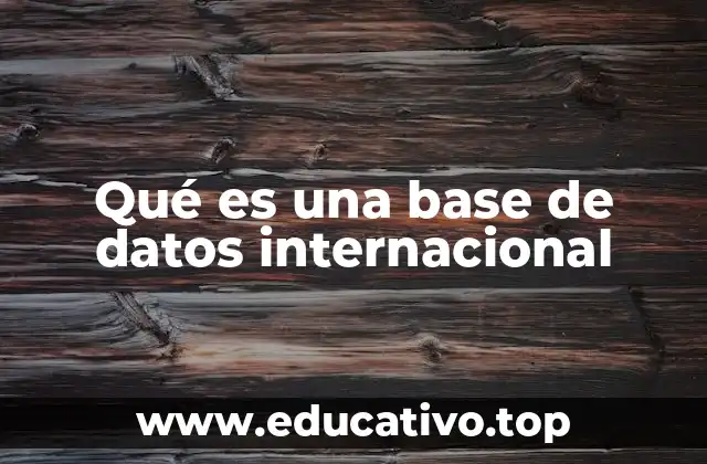 Qué es una base de datos internacional
