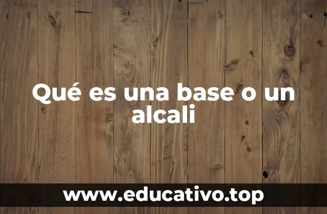 Qué es una base o un alcali