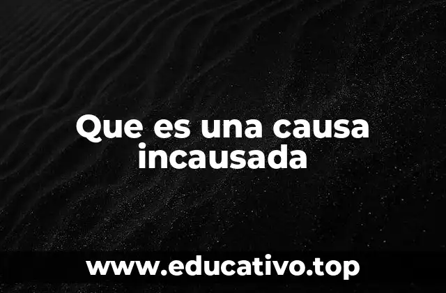 El origen de la idea de causa incausada