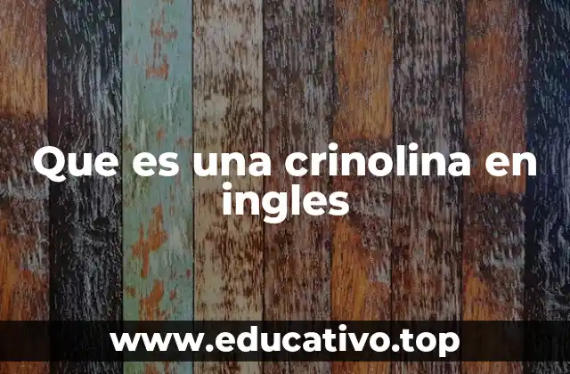 Que es una crinolina en ingles
