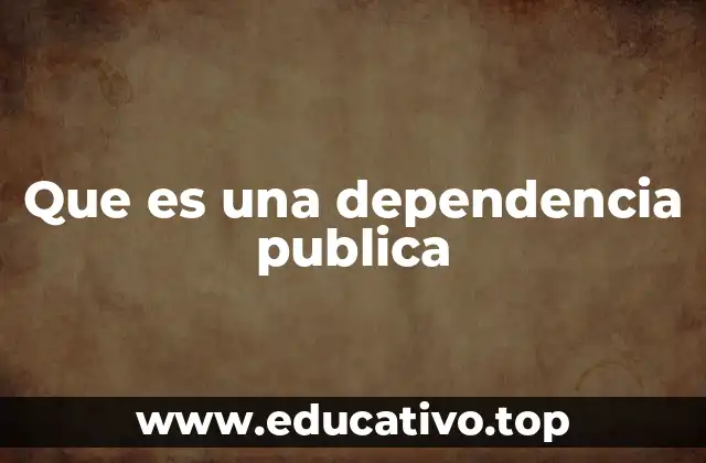 Que es una dependencia publica
