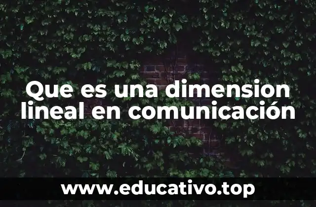 Que es una dimension lineal en comunicación