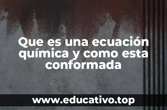 Que es una ecuación química y como esta conformada