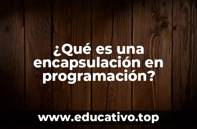 ¿Qué es una encapsulación en programación?