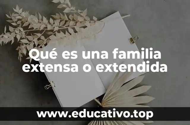 Qué es una familia extensa o extendida