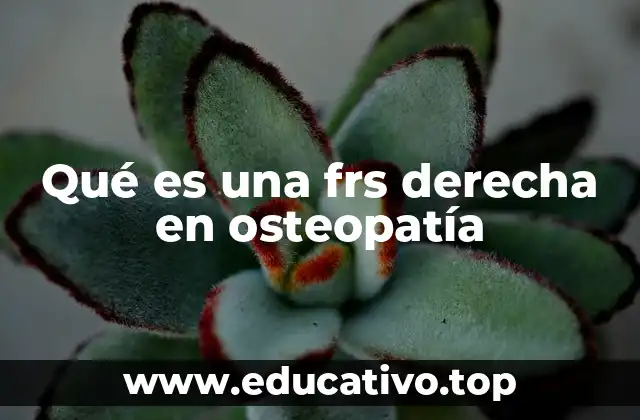 Qué es una frs derecha en osteopatía