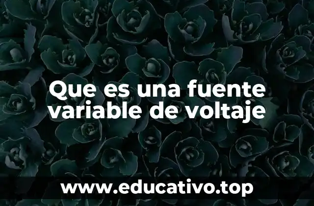 Características técnicas de una fuente de voltaje ajustable