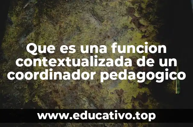 El rol del coordinador pedagógico en el entorno educativo