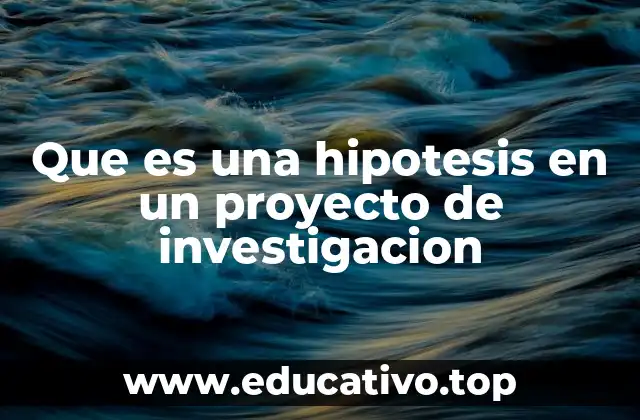 El papel de la hipótesis en la estructura de un proyecto científico