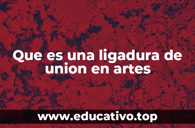Que es una ligadura de union en artes