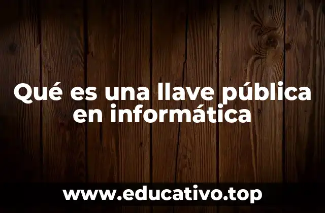 Qué es una llave pública en informática