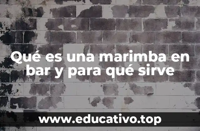 Qué es una marimba en bar y para qué sirve