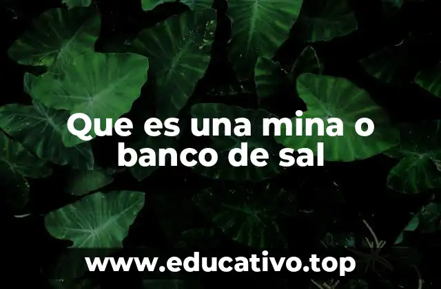 Formación geológica de los bancos de sal