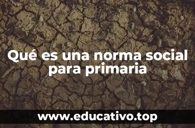 Qué es una norma social para primaria