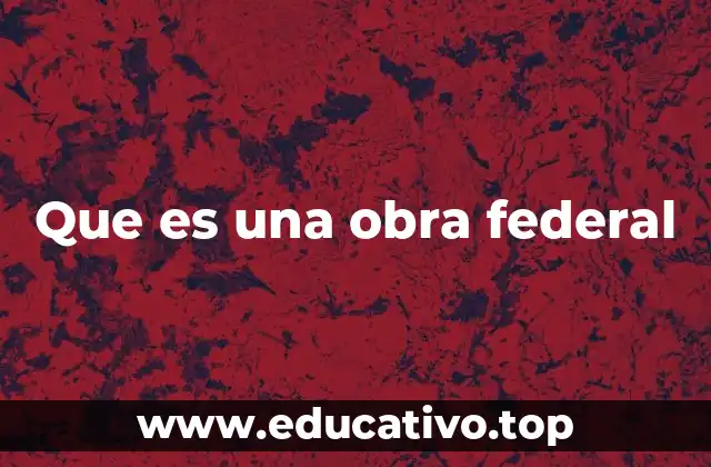 Que es una obra federal