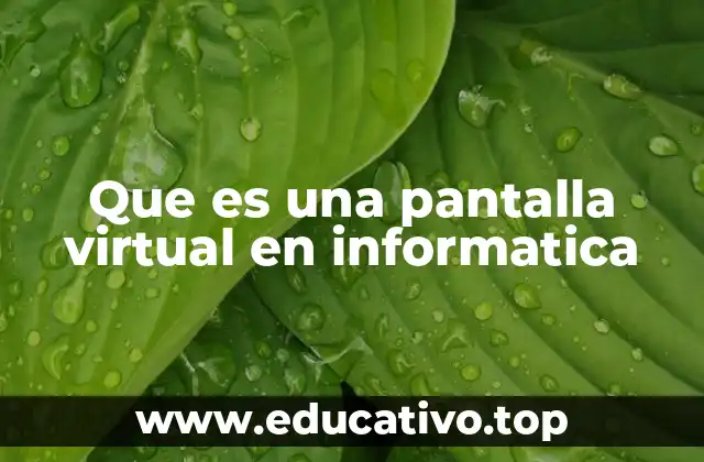 Que es una pantalla virtual en informatica