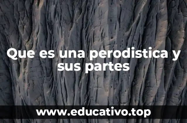 Que es una perodistica y sus partes