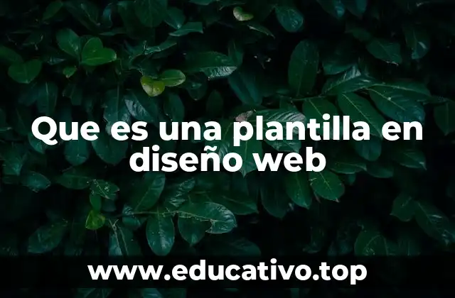 Que es una plantilla en diseño web