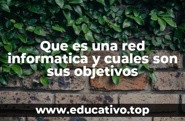 Que es una red informatica y cuales son sus objetivos