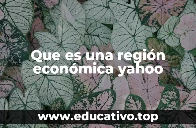 Que es una región económica yahoo
