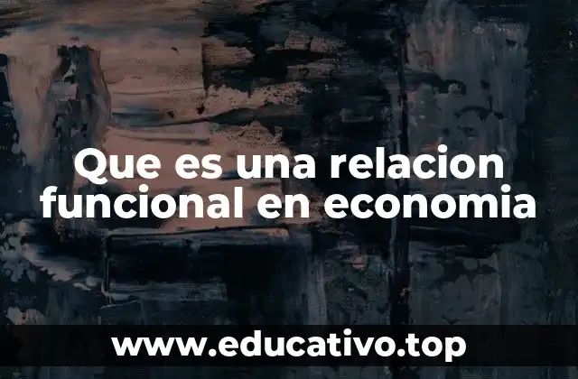 Que es una relacion funcional en economia