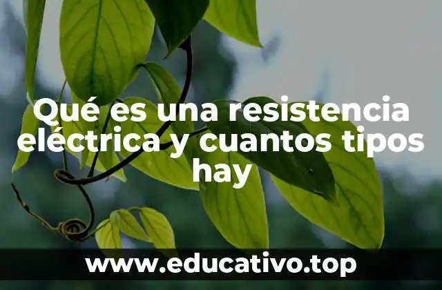 Qué es una resistencia eléctrica y cuantos tipos hay
