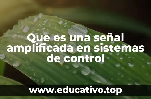 Que es una señal amplificada en sistemas de control
