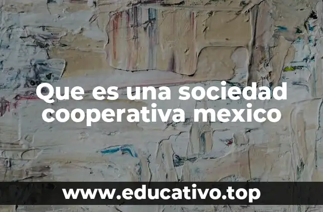 Que es una sociedad cooperativa mexico