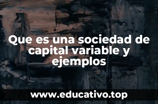 Que es una sociedad de capital variable y ejemplos