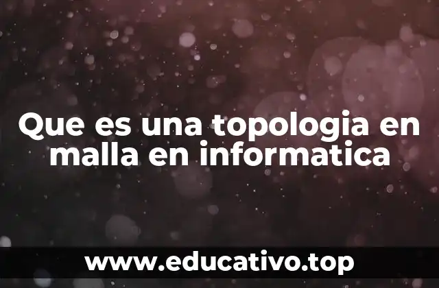 Que es una topologia en malla en informatica