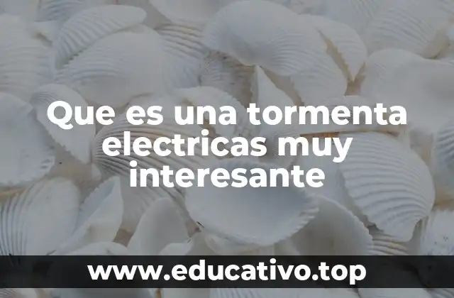 Que es una tormenta electricas muy interesante
