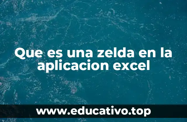 Que es una zelda en la aplicacion excel