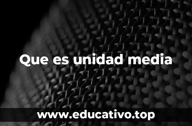 Que es unidad media