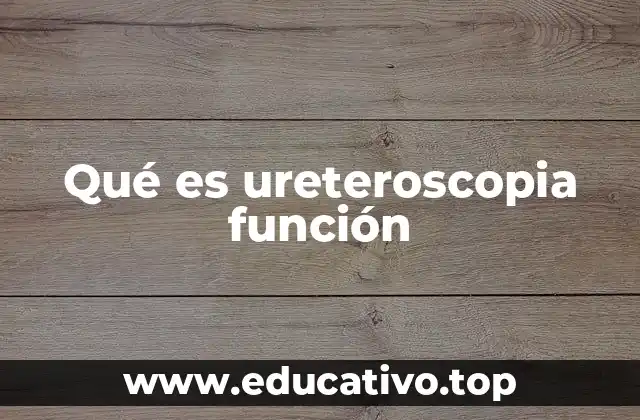 Qué es ureteroscopia función