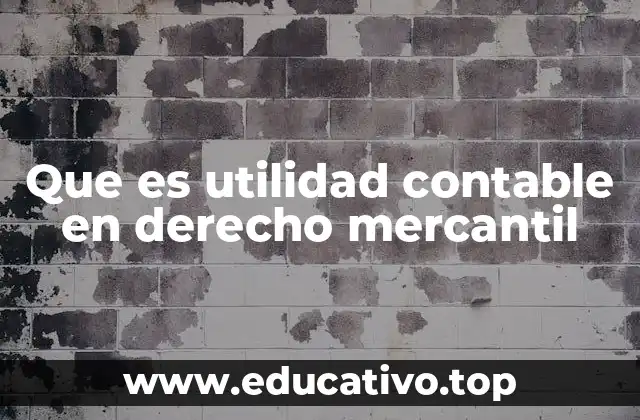 Que es utilidad contable en derecho mercantil