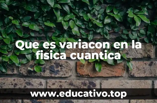 Que es variacon en la fisica cuantica
