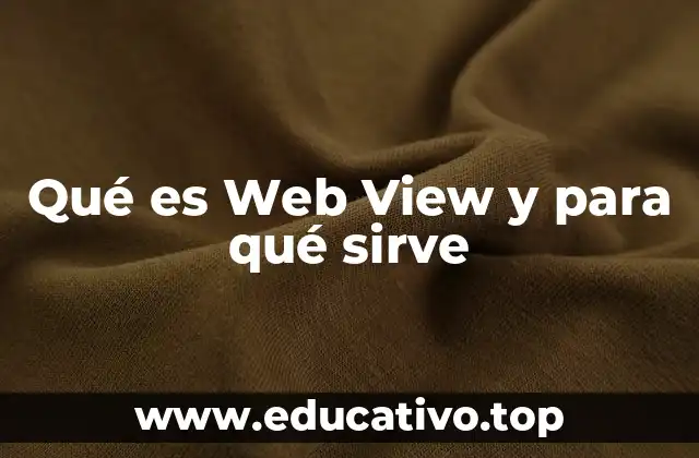 Qué es Web View y para qué sirve