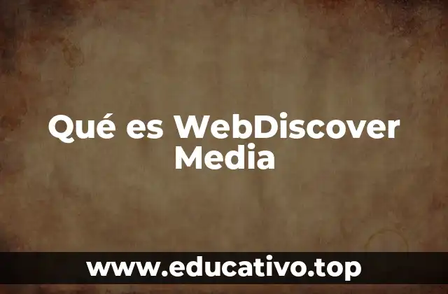 Qué es WebDiscover Media