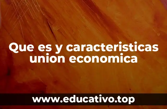 Que es y caracteristicas union economica