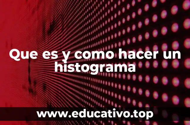 Que es y como hacer un histograma